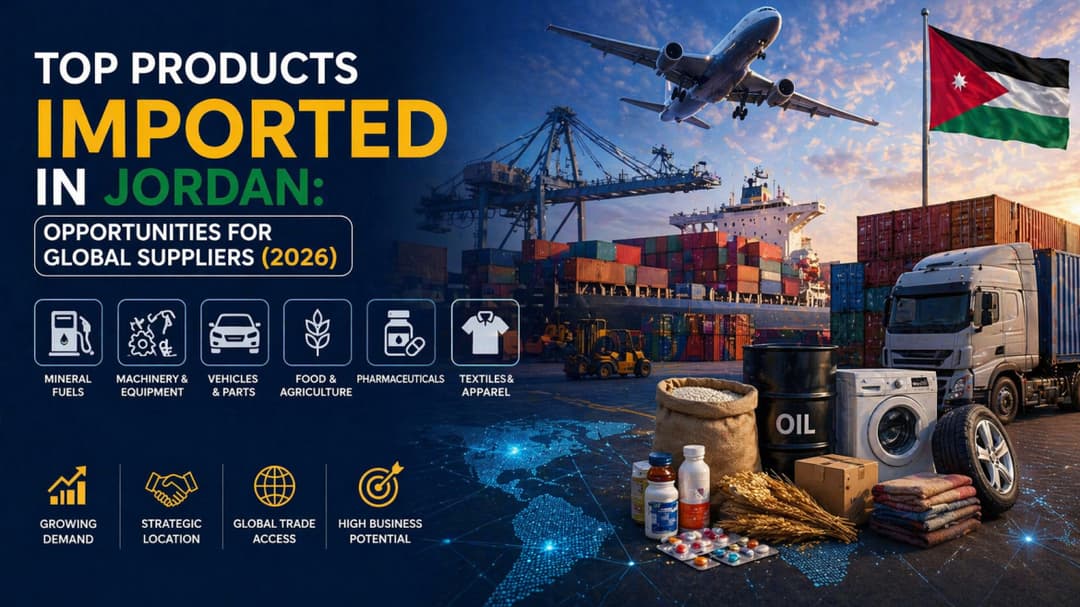 Top Products Imported in Jordan: Opportunities for Global Suppliers (2026)