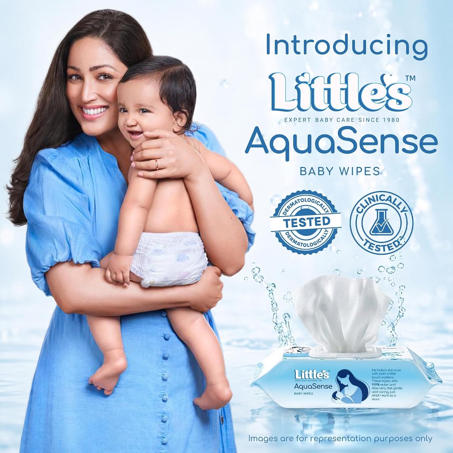 Little's 99.9% Pure Water AquaSense Baby Wipes